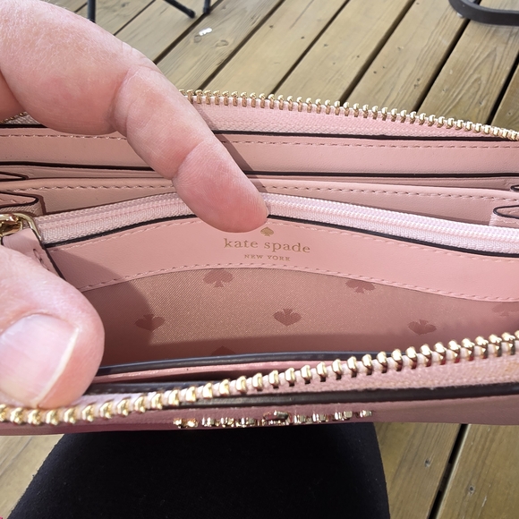 NWO Tags Kate Spade Pink Women's Wallet 8" x 4.5" Great Condition! - Picture 7 of 14